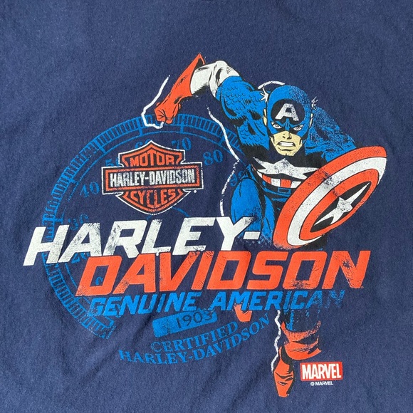 captain america harley davidson shirt
